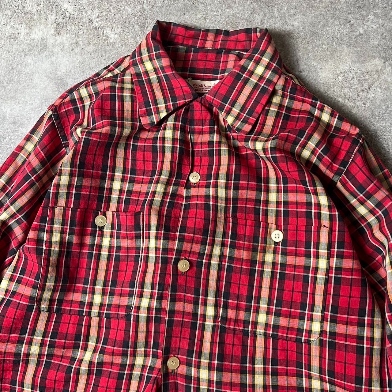 メンズ シャツ ブラウス DAN RIVER ダンリバー WORN-OUT CHECK SHIRT ...