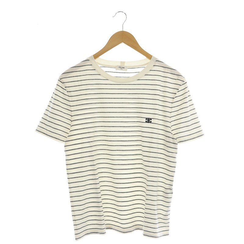 セリーヌ CELINE by Hedi Slimane トリオンフ ストライプ Tシャツ 