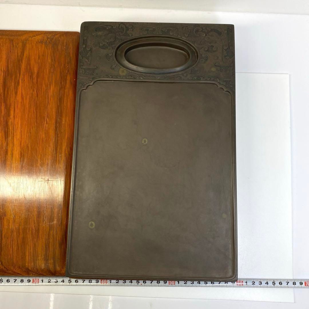 時代 端渓 水巌 龍紋大硯石 トニヒ 東さ6-0812☆2F 第