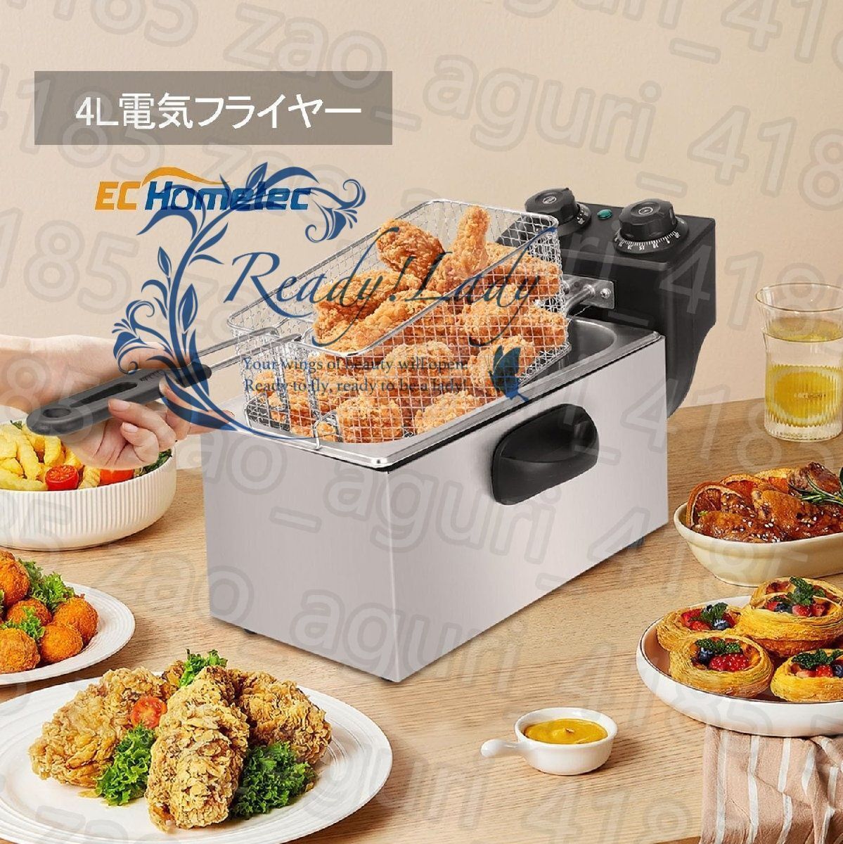 業務用食品準備作業テーブルパン粉付けテーブル、ステンレス容器と