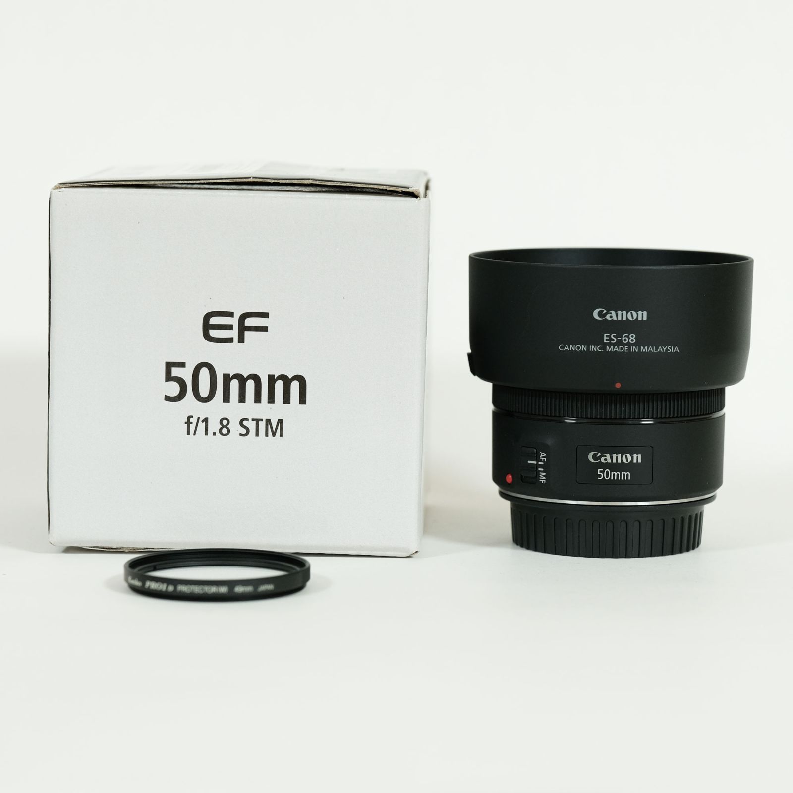 Canon】美品 キャノン EF 50mm f1.8 STM レンズフィルタ付