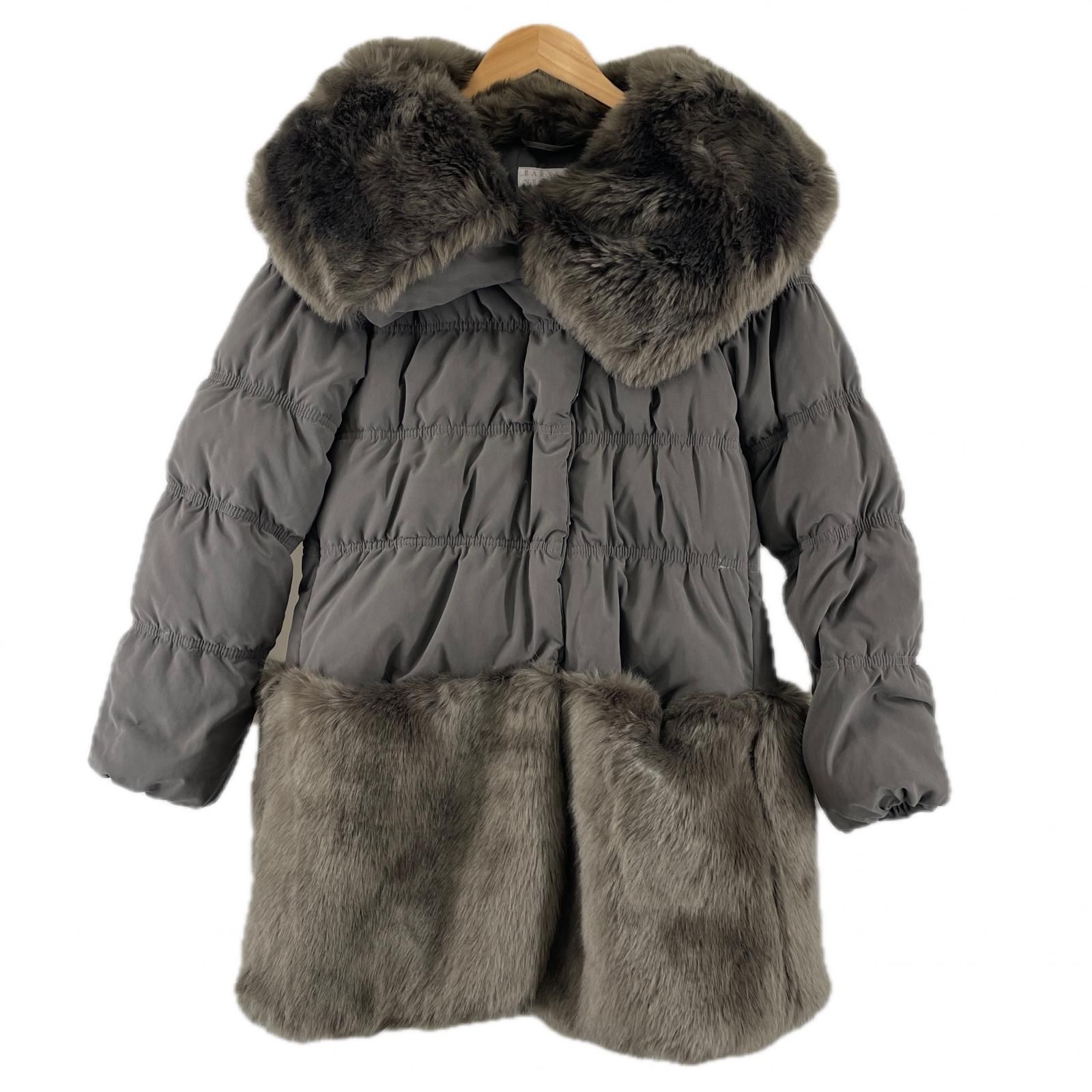 【BARNEYSNEWYORK】ダウンジャケット　アウター　グレー　レディース 極美品 BARNEYS NEWYORK バーニーズニューヨーク 無地 秋冬 AW