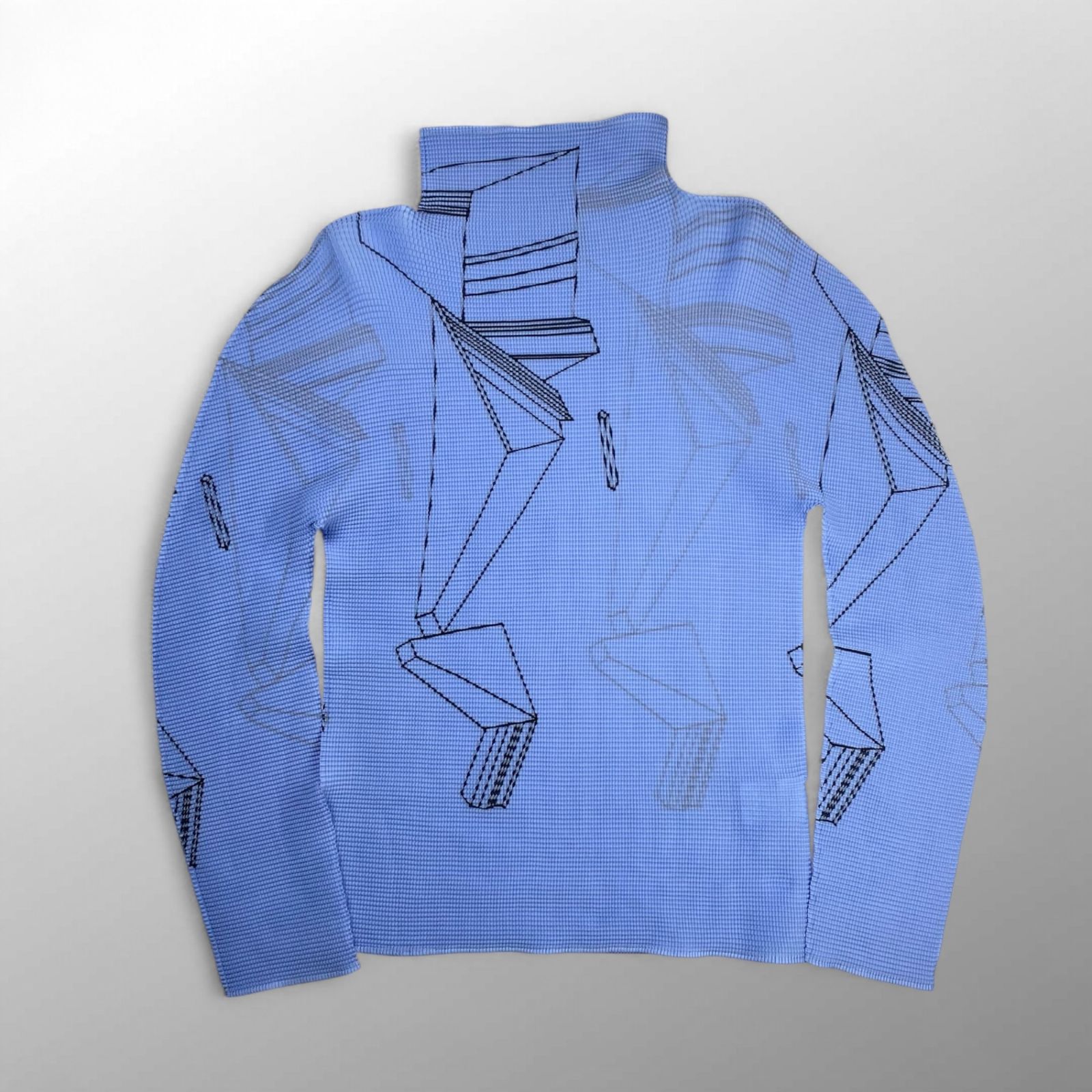 me ISSEY MIYAKE(ミーイッセイミヤケ)  カットソー me ISSEY MIYAKE ミー イッセイミヤケ / 転写ボックスプリーツ