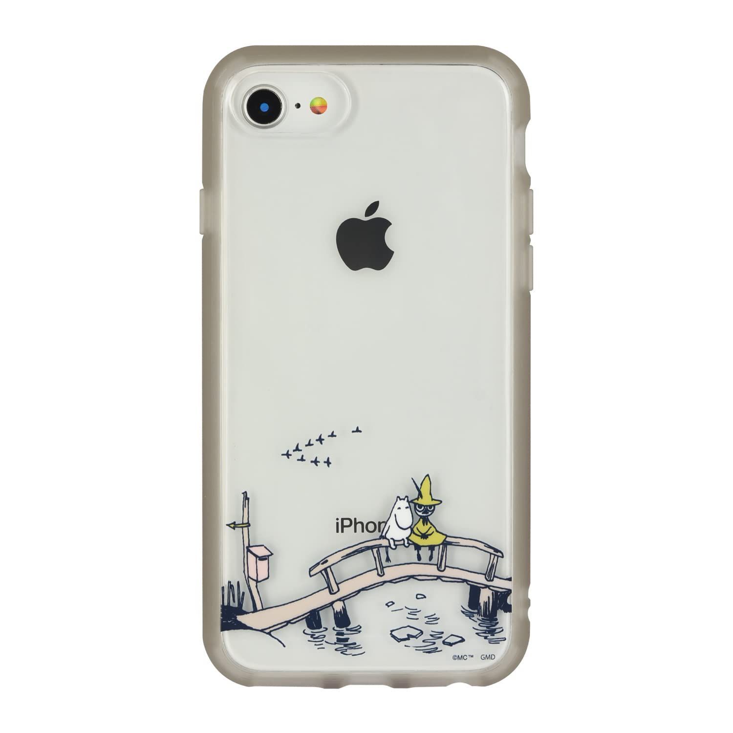 【在庫処分】iPhone Clear(イーフィットクリア) SE (第3世代/第2世代) / 8 IIIIfit / 7 / 6s ムーミン / 6 (4.7インチ) 対応 グルマンディーズ ケース ムーミンとスナフキン MMN-115C