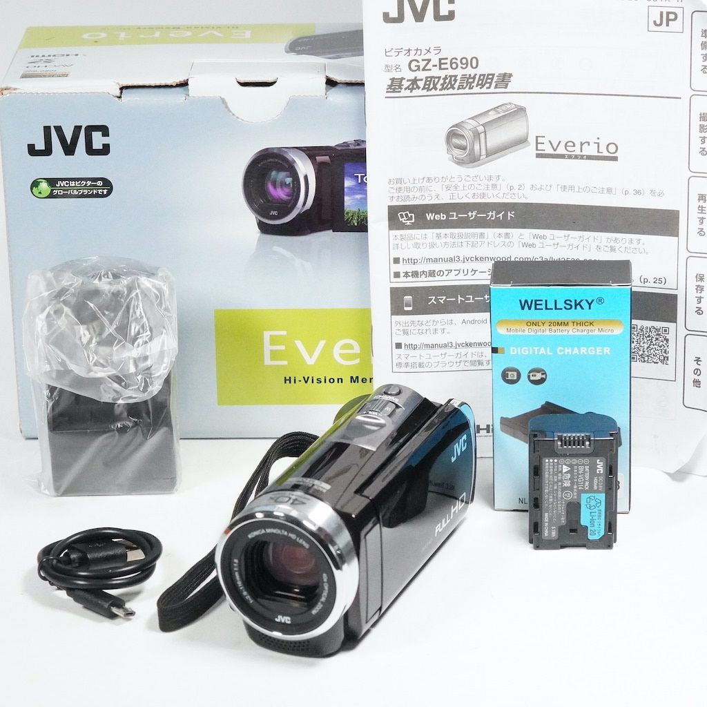 JVC Victor Everio GZ-E690-T ブラウン 元箱 返金保証 |2208