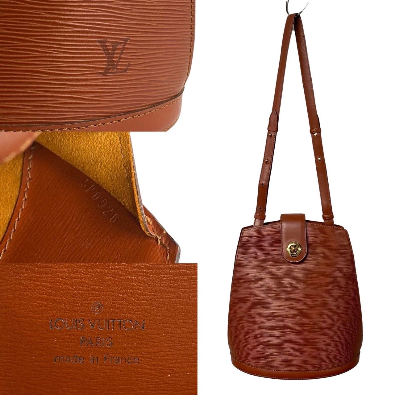 極 美品 LOUIS VUITTON ルイヴィトン クリュニー エピ レザー 本革 