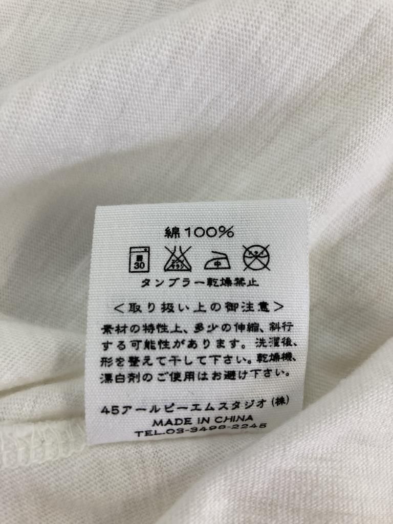 R by 45rpm　アールバイフォーティーファイブアールピーエム　Tシャツ　シンプル　アニマル刺繍　送料込み　S　960659