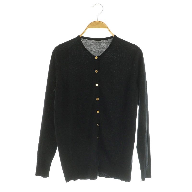 ドゥーズィエムクラス　FFカーディガン　ウール　ブラック MUSE de Deuxieme Classe(ミューズデドゥーズィエムクラス