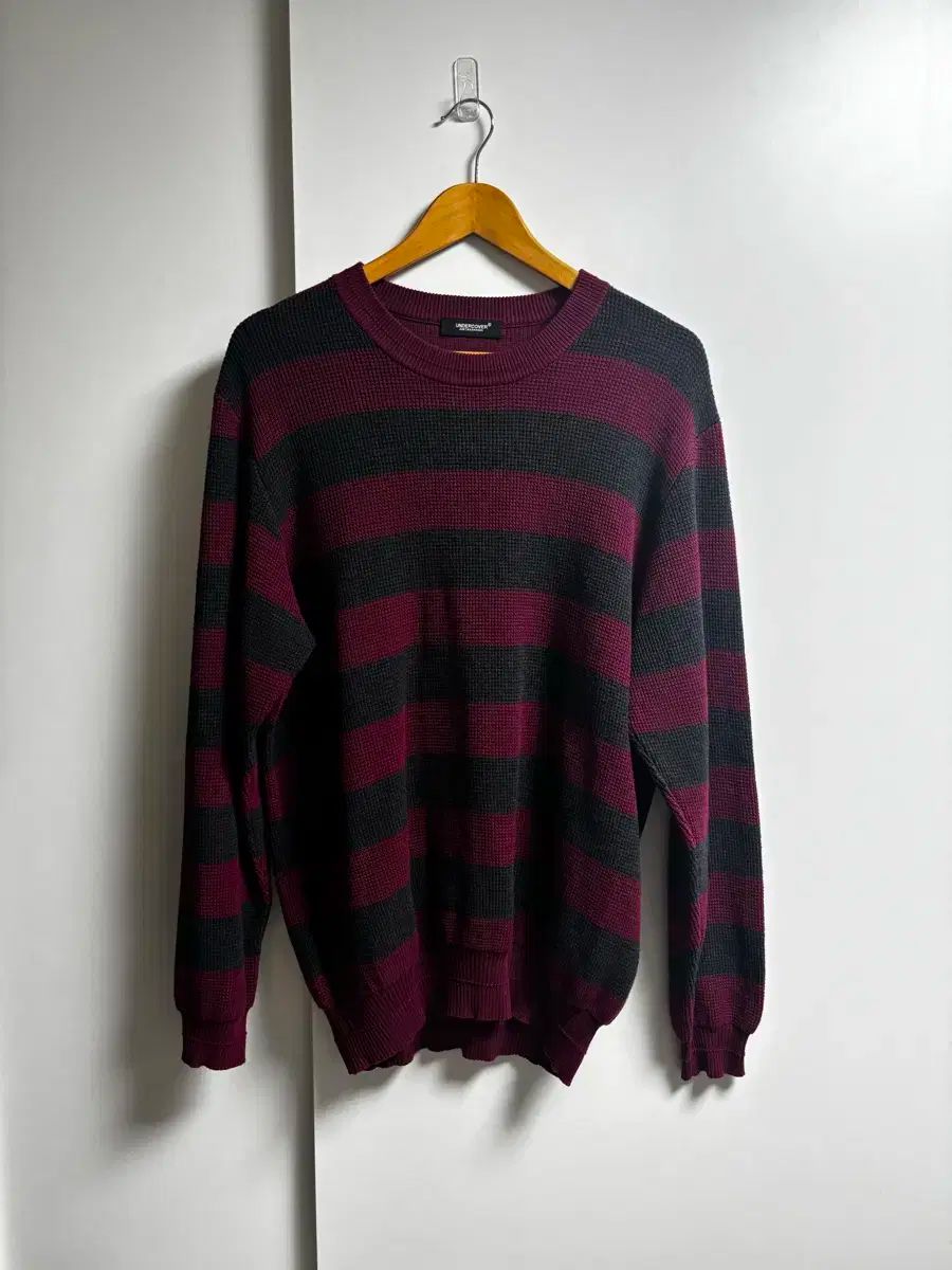 UNDERCOVER(アンダーカバー) ストライプ ワッフル ニット セーター 3