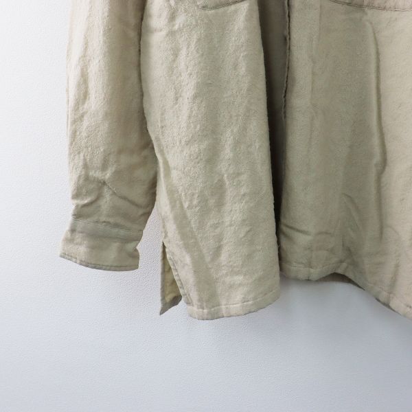 メンズ maison de soil HOMME メゾンドソイル オム 包釦 スタンドカラー ウールジャケット 1/ベージュ インド製【2400013391061】 メンズ maison de soil HOMME メゾンドソイル オム 包釦 スタンド