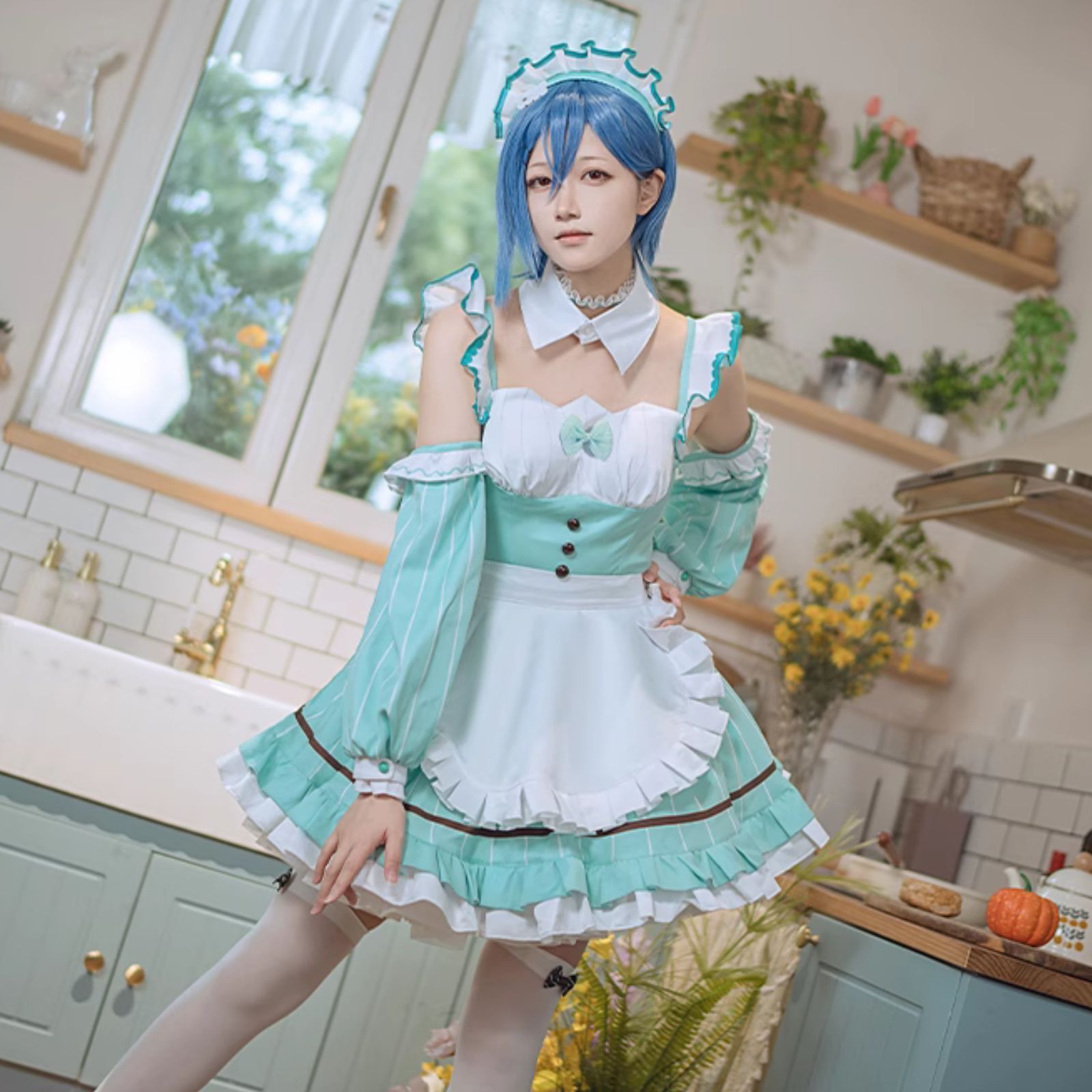 XL ラブライブ！ AiScReam 若菜四季 コスプレ 衣装 ラブライブ!スーパースター!! AiScReam 若菜四季 コスプレ メイド