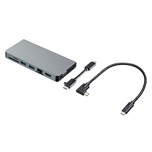 サンワサプライ USB Type-C ドッキングハブ（VGA・HDMI・LANポート・カードリーダー搭載） USB-3T