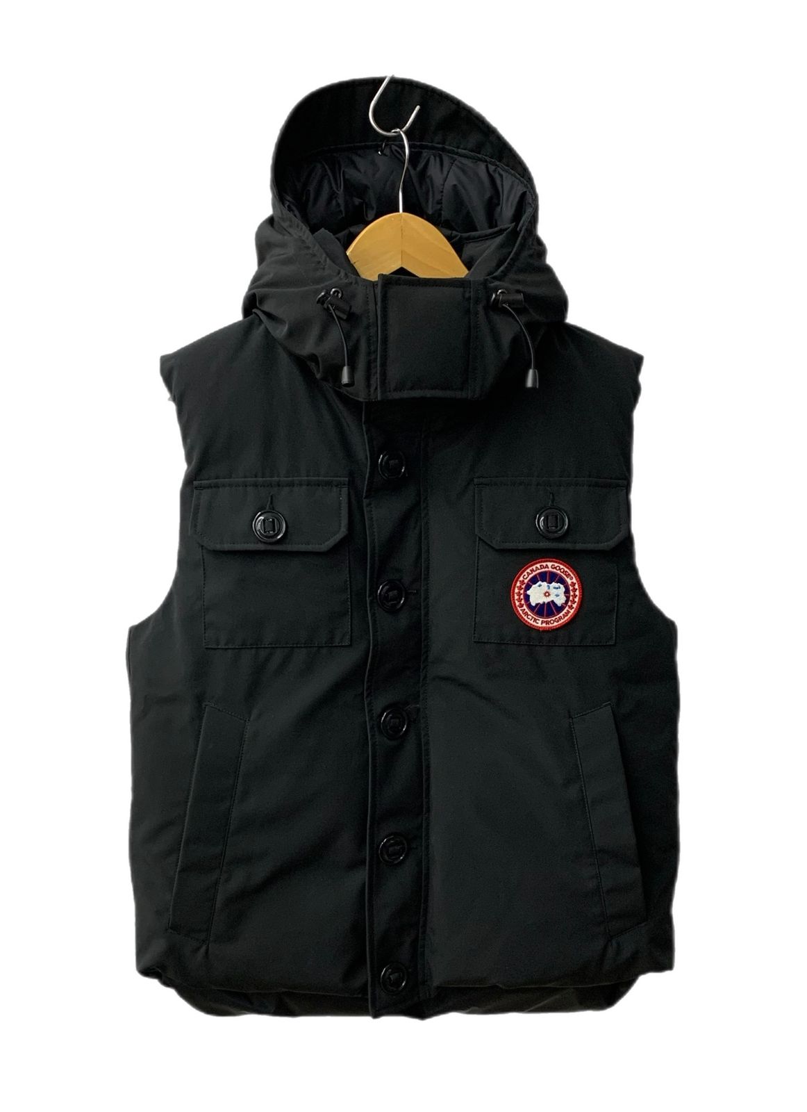 カナダグース CANADA GOOSE フード付きダウンベスト ベスト ブラック Mサイズ 201MT-2701 - メルカリ