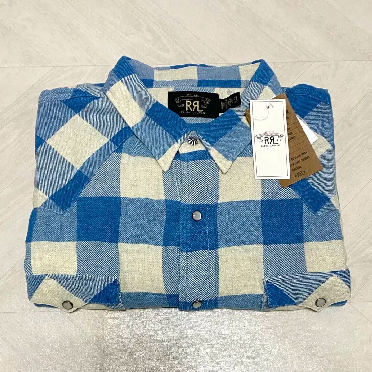 L XL rrl バッファロー チェック柄 ツイル ウエストン シャツ