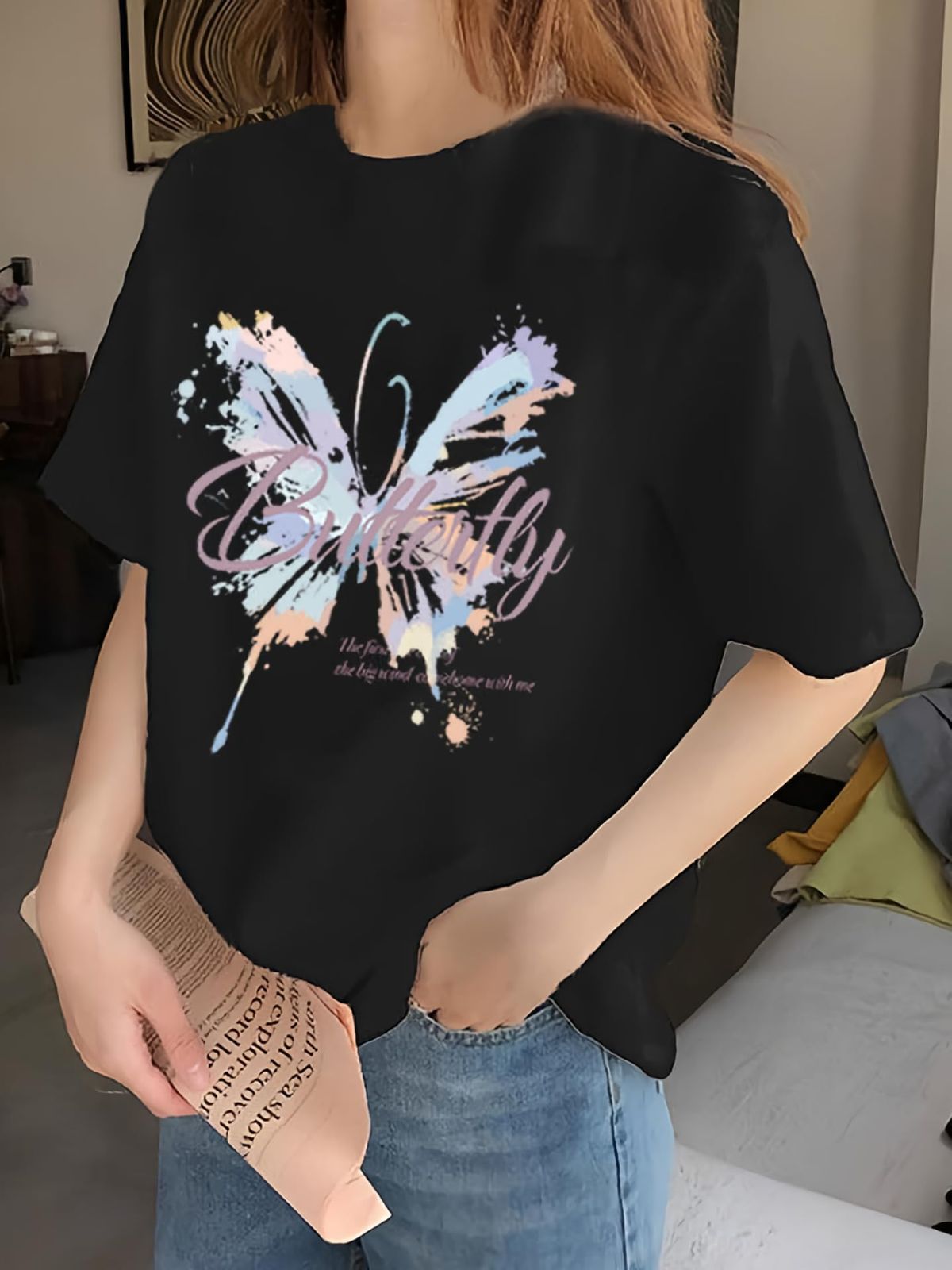 柄シャツ レディース 半袖 柄 ブラウス レディース 大きいサイズ 蝶柄 シャツ 蝶々 バタフライ 春 夏 プリント ゆったり カジュアル 総柄シャツ 羽織 柄シャツ レディース 半袖 柄 ブラウス 大きいサイズ 蝶柄