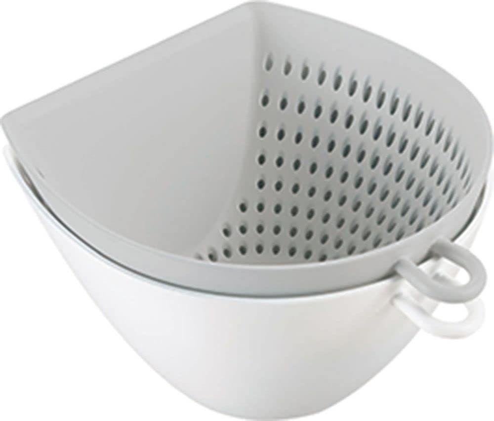 在庫処分 ザル ボウル セット ホワイト 日本製 まな板の上で切った食材をサッとすくってこぼさず移動 曙産業 流水にさらしても食材があふれない 目盛付き 引っ掛けフック付き 電子レンジ対応 チリトリ ザルボウル MZ-3518