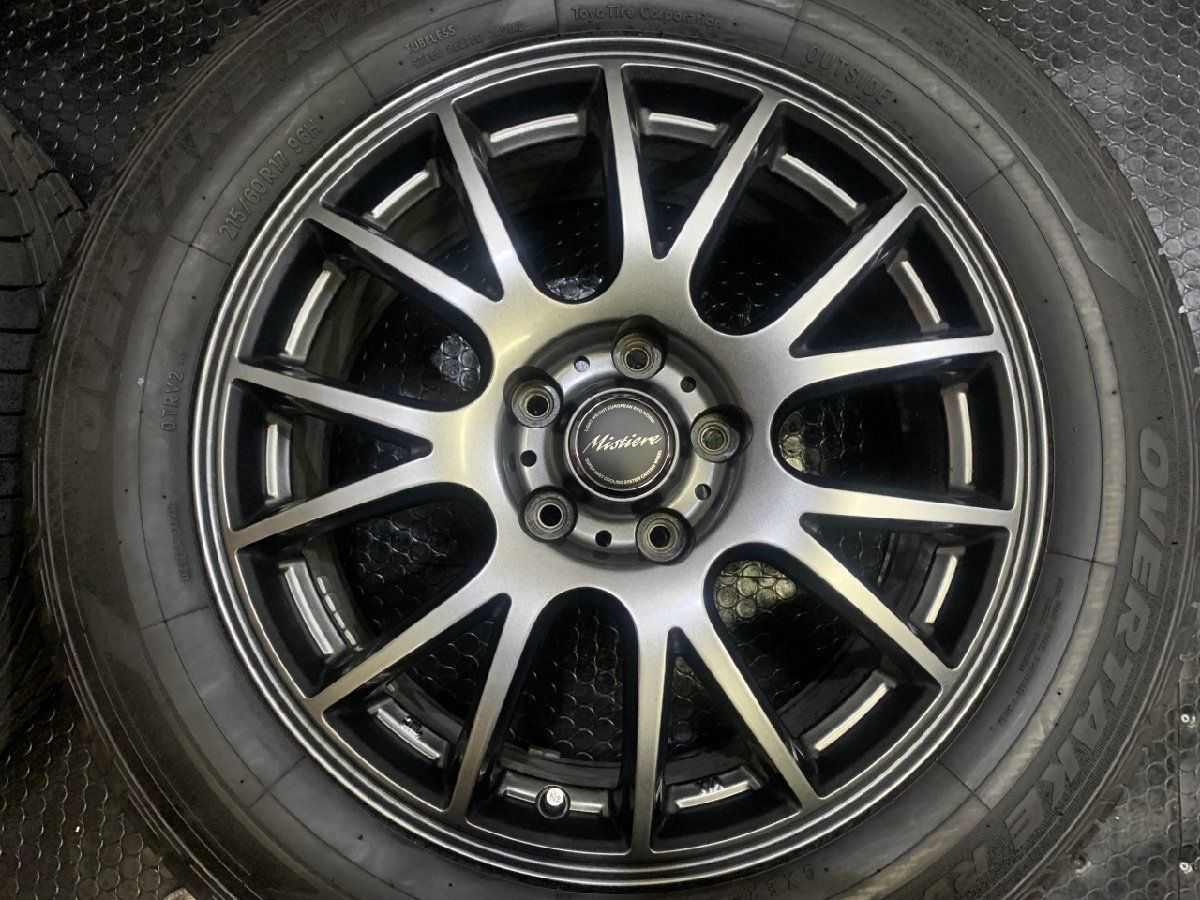 【OBERTAKE RVII 215/60R17】夏タイヤ【DUNLOP Mistiere 17インチ 7J5HPCD114.3+50】21年製 バリ溝 カローラクロス C-HR等　(TF073) クレジットカード QR決済可能 OBERTAKE RVII 215/60R17】夏タイヤ【DUNLOP Mistiere 17インチ