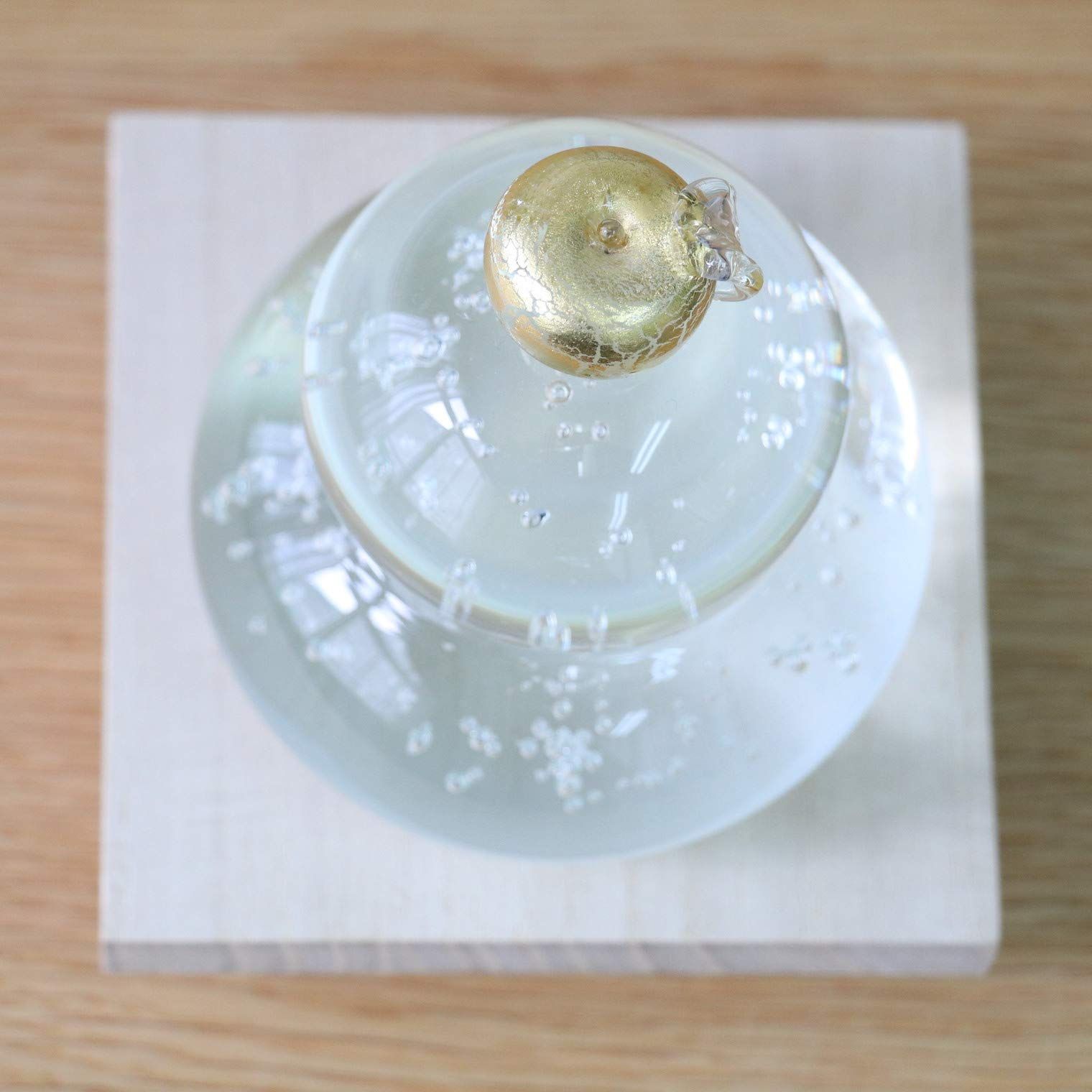 アデリア 置物 オーナメント 粋工房xアデリア 福重ね鏡餅 金 [ガラス