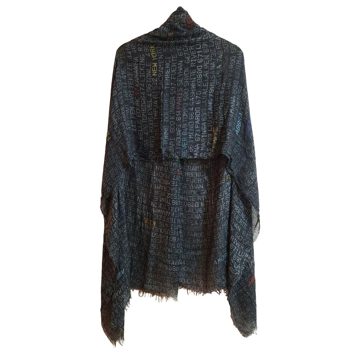 Falierosarti(ファリエロサルティ) ストール(ショール) - 黒×グレー  