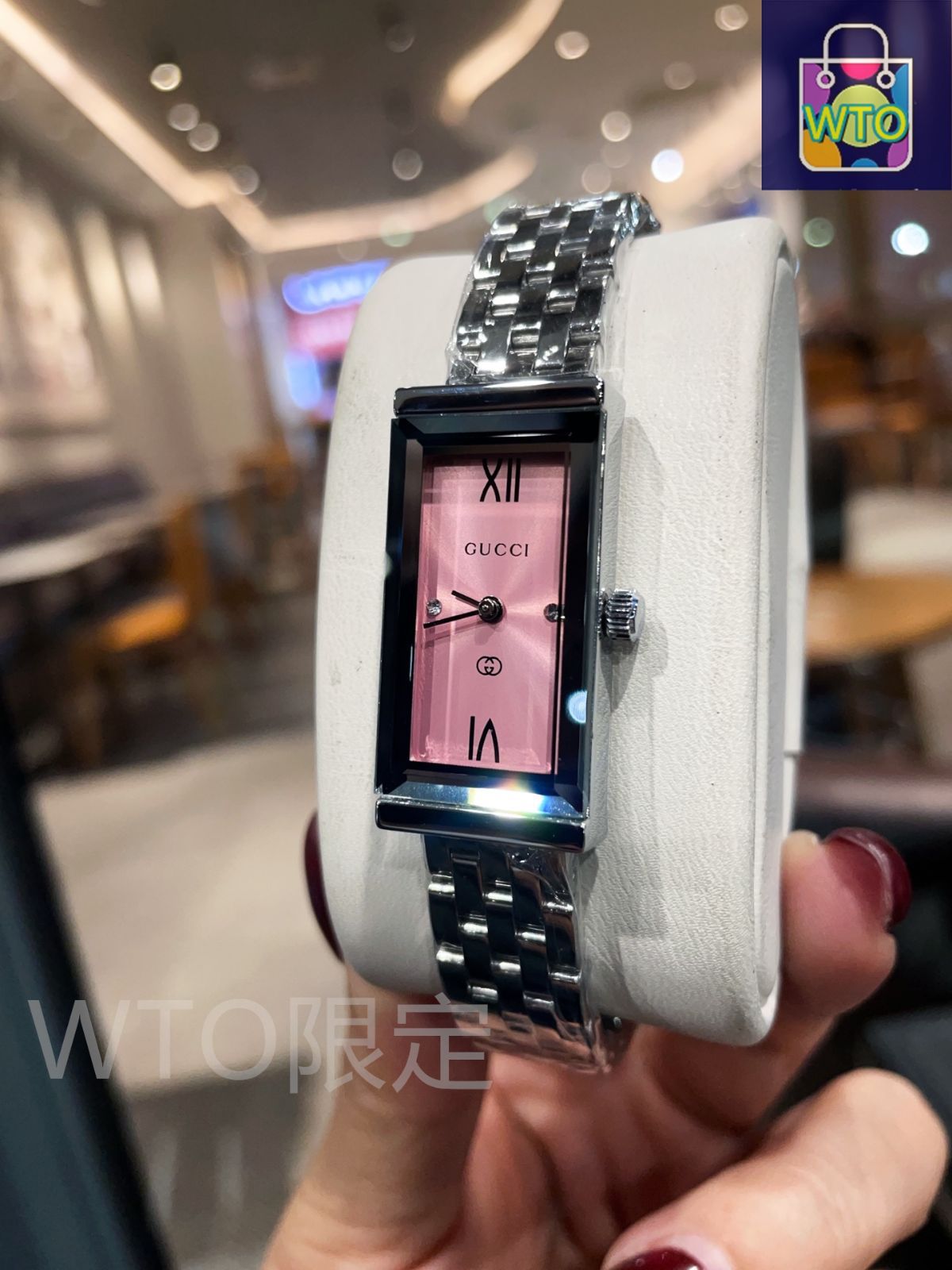 GUCCI スイス製 長方形ケース 時計　稼働品 今日特価】Gucci グッチ ジーフレーム シリーズ エレガントな