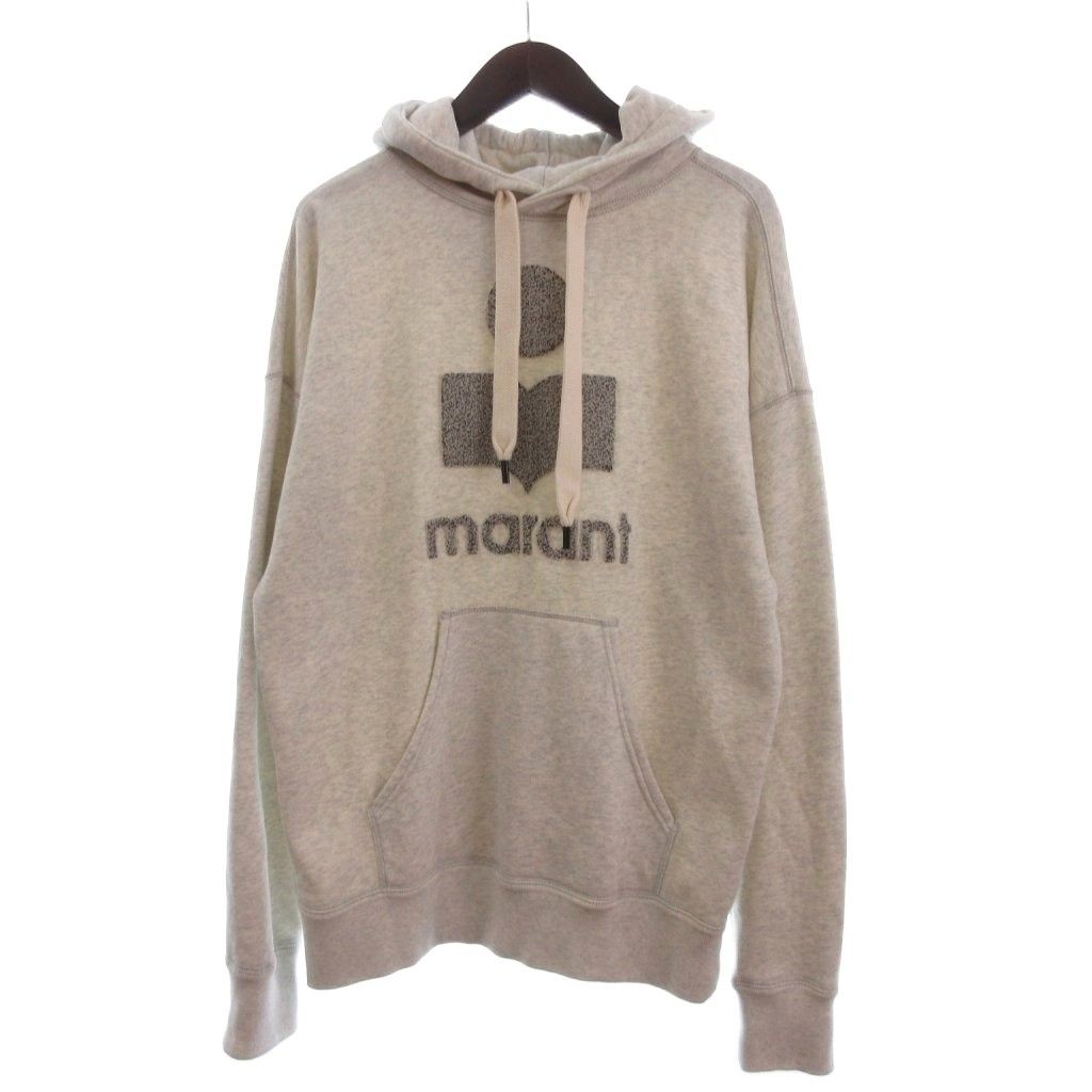 イザベル マラン エトワール ISABEL MARANT ETOILE パーカー プルオーバー スウェット 長袖 ロゴ 裏起毛 生成り色 ベージュ系 34