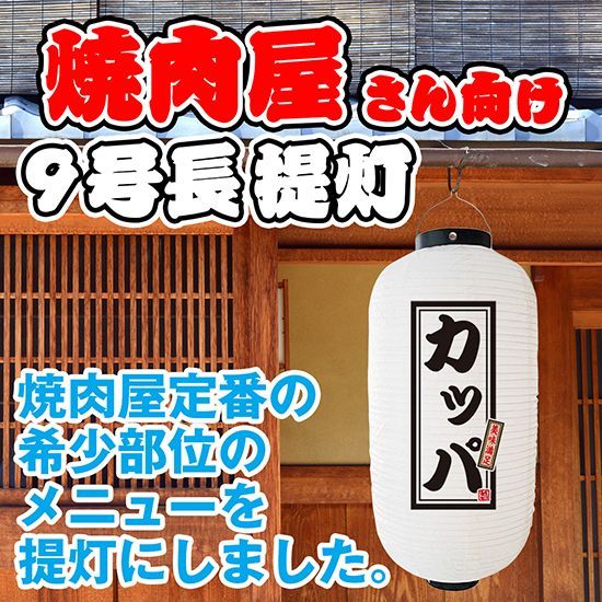 提灯 九号長ちょうちん カッパ 白【受注生産品】