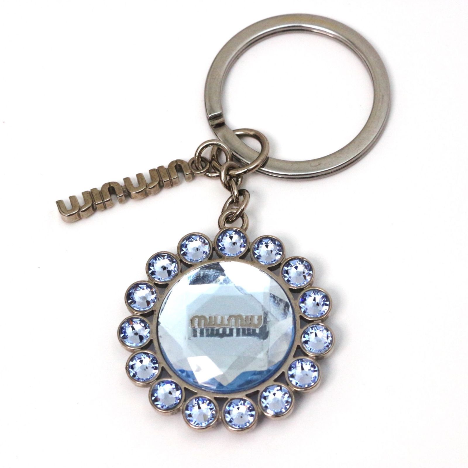 ☆美品 miumiu ハートチャーム ビジュー キラキラ バッグチャーム