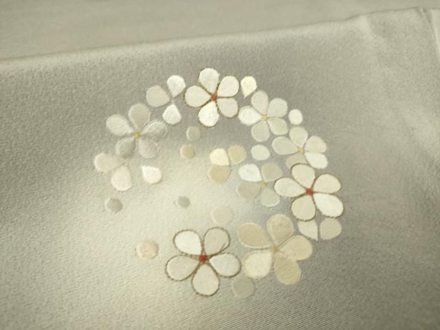 平和屋着物▽訪問着　単衣　総刺繍　花丸文　蛍暈し　金糸　正絹　逸品　DAAQ3610az 平和屋着物▽訪問着 単衣 総刺繍 花丸文 蛍暈し 金糸 正絹 逸品