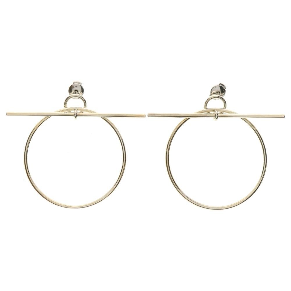 HERMES エルメス ループMM ピアス イヤーアクセサリー Ag925 シルバー