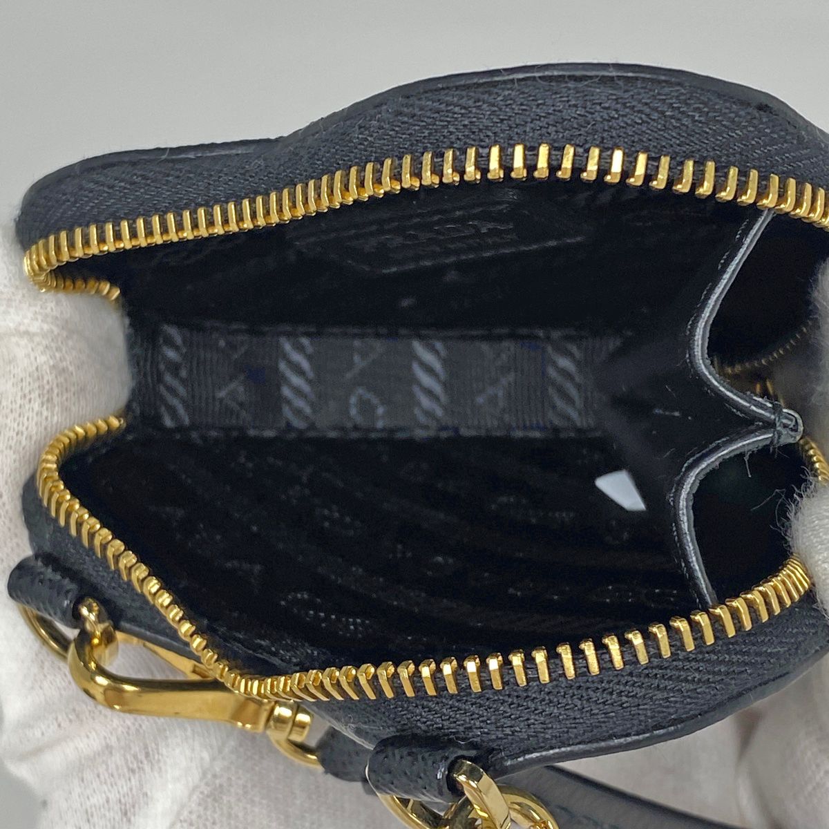 プラダ PRADA ロゴプレート アクセサリーポーチ コインケース バッグ 