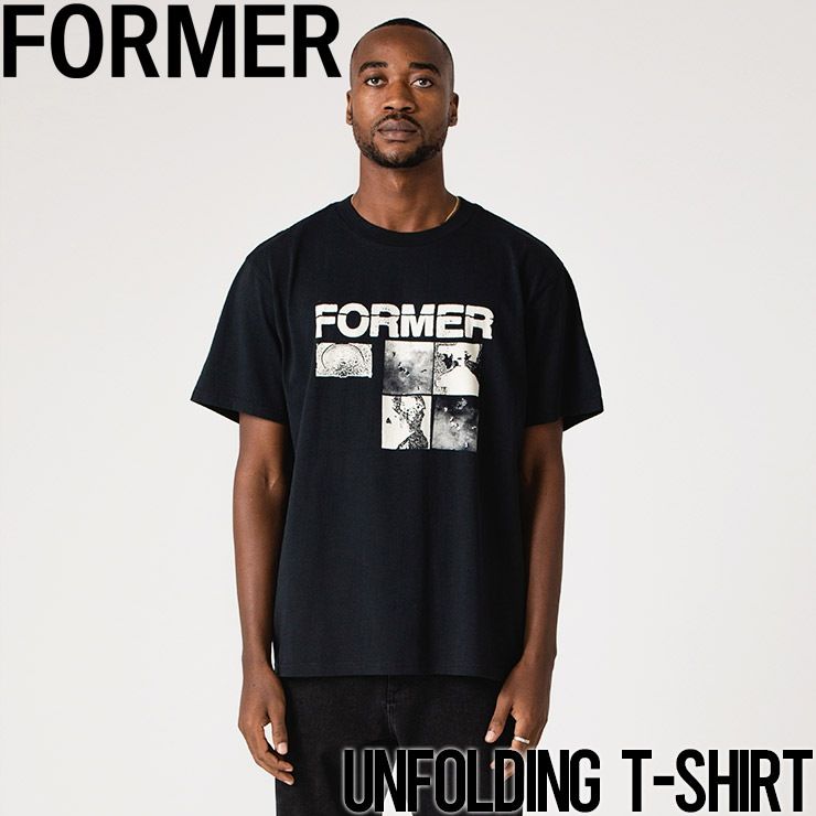 【送料無料】半袖TEE Tシャツ FORMER フォーマー UNFOLDING T-SHIRT TE24123 BLACK 日本代理店正規品