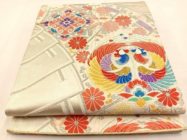 真作/今尾景年/花籠画賛/扇面/絹表装/横物/布袋屋掛軸HI-756 真作/今尾景年/花籠画賛/扇面/絹表装/横物/布袋屋掛軸