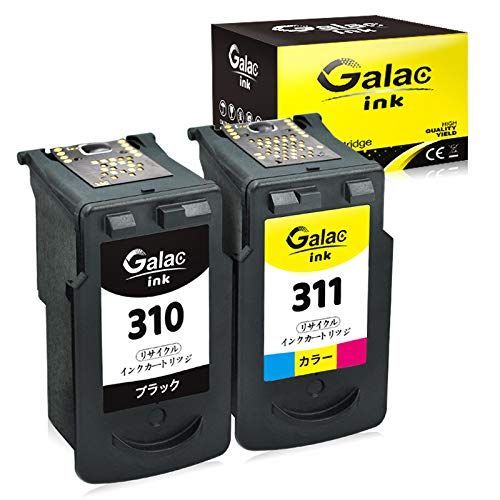【新着商品】MP270 MP280 MP480 MP490 MX420 (MP493 - BC-310+BC-311（ブラック+カラー）2個セット【再生インク】【対応機種】PIXUS 残量表示付 MX350 大容量 XL XL+BC311 BC310 iP27