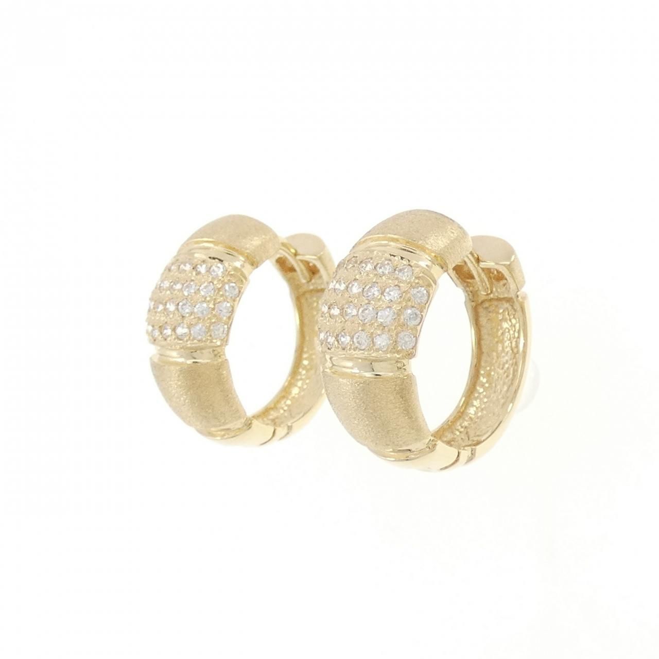 585YG キュービック ピアス - メルカリ 