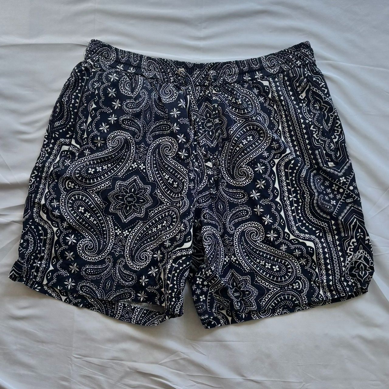 【新品未使用品】KITH ハーフパンツ XLサイズ 20ss Kith Hardaway Silk Cotton Short Black XLサイズ キス
