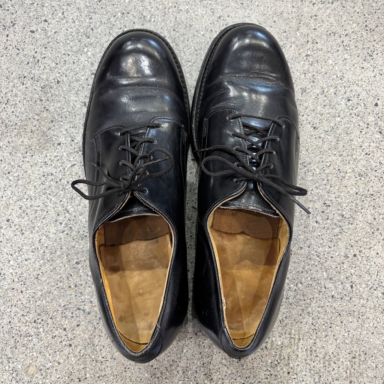Military】80s US NAVY Leather Shoes 7R 