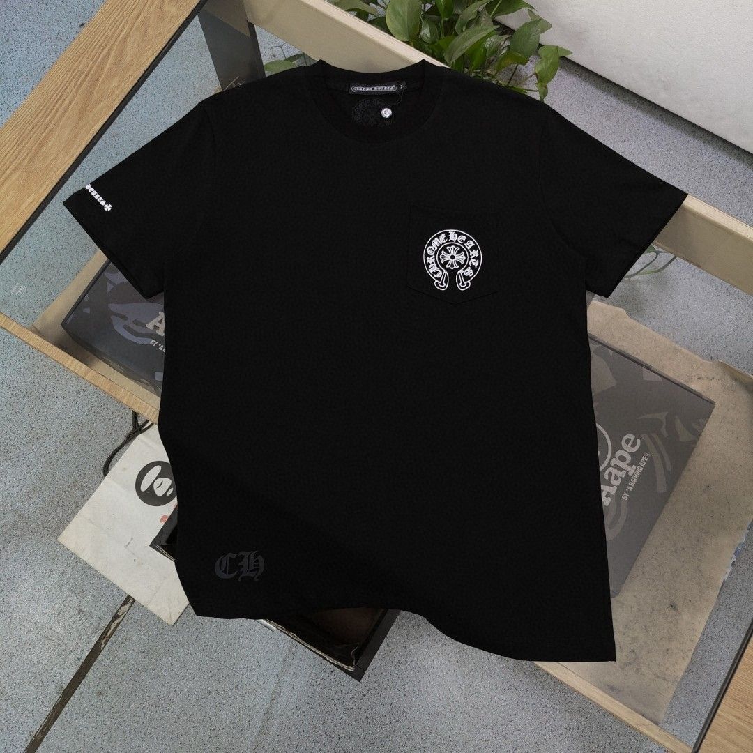 クロムハーツ Chrome Hearts 梵字馬蹄プリントカジュアル半袖Tシャツ 男女兼用