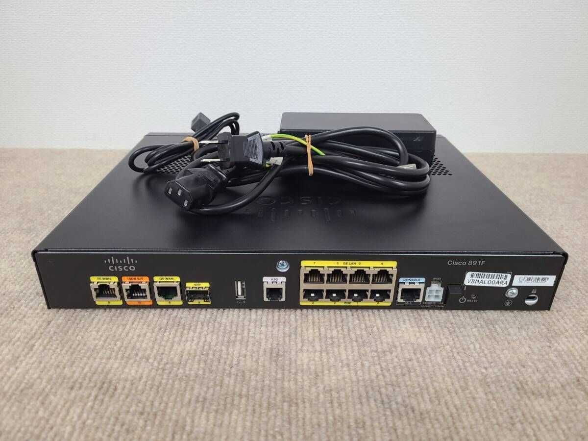 Cisco シスコ C891F C891FJ-K9 800シリーズ ルーター ACアダプター 初期化済み - メルカリ