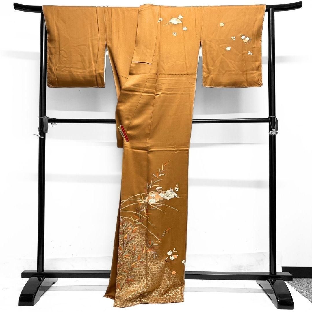未着用 付け下げ 金彩 籠目 梅花 萩 菊花 着物 062a p - メルカリ