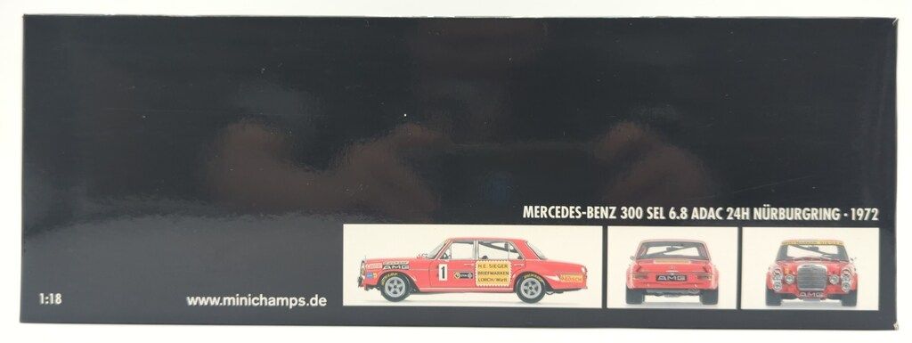 Paul sModelArt 1 18MINICHAMPS 100 723401 Mercedes-Benz 300 SEL 6.8 1 Nurburgring 24h 1972