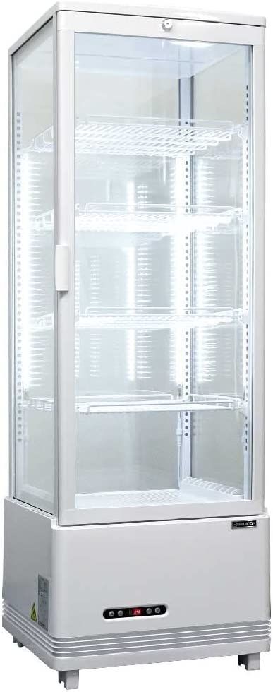 レマコム 4面ガラス冷蔵ショーケース フォーシーズンシリーズ R4G-130SLW (ホワイト) 130L 卓上型タイプ 業務用 冷蔵庫 タテ型  片面扉 5段 暮らしGOODS メルカリ
