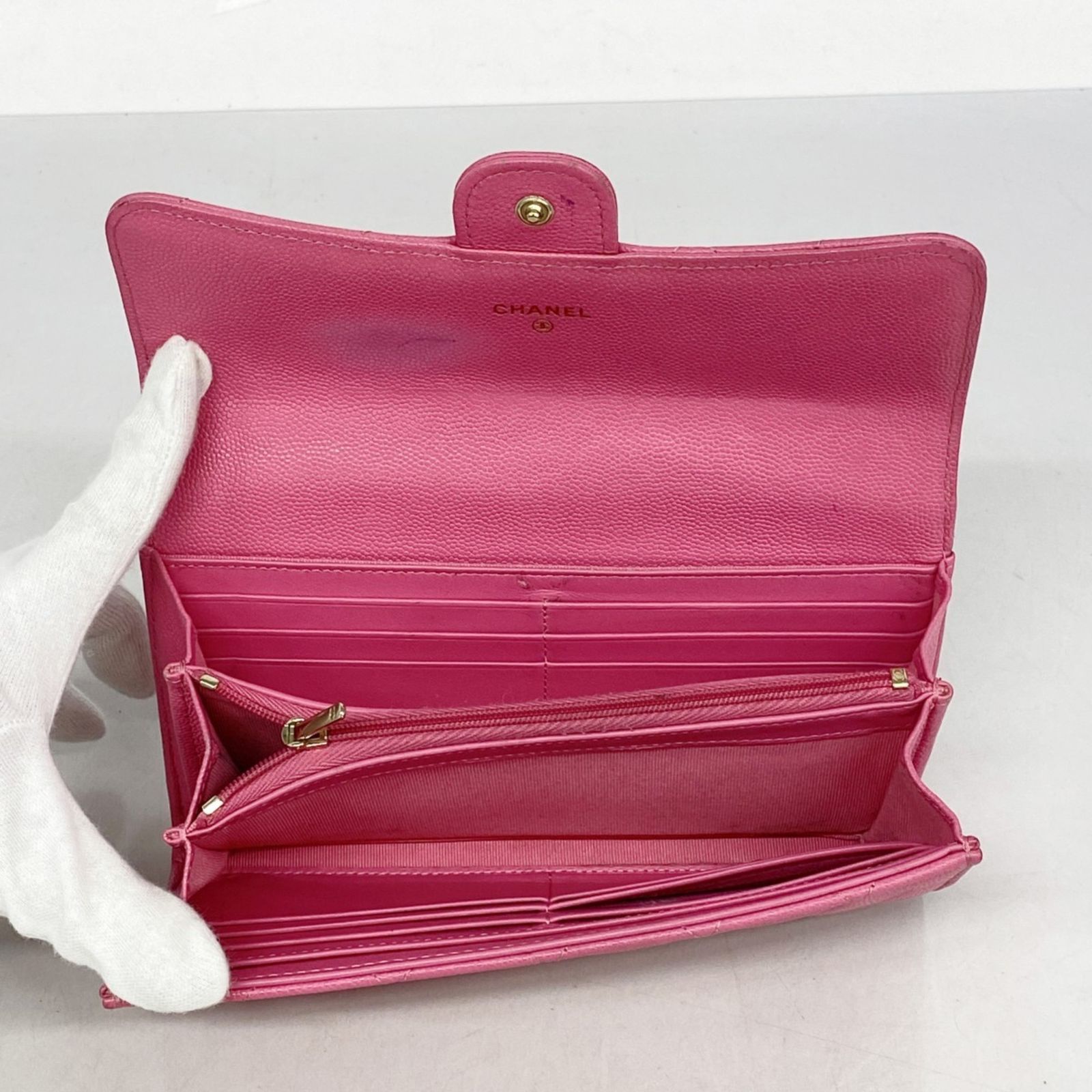 シャネル CHANEL マトラッセ 長財布 ファスナー ピンク カーフスキン 楽天市場】【新品】 シャネル 長財布 ロングフラップウォレット