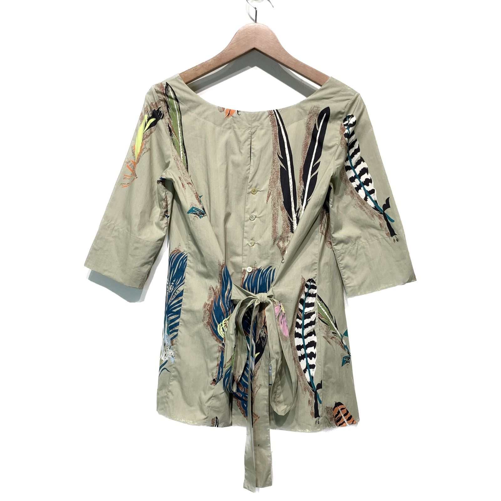 MARNI カットソー レディース リボン イタリア製 コットン 七分丈 古着