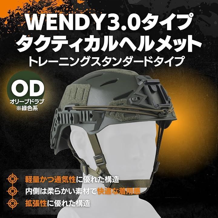 MILQUEST WENDYタイプ タクティカルヘルメット 軽量化エディション