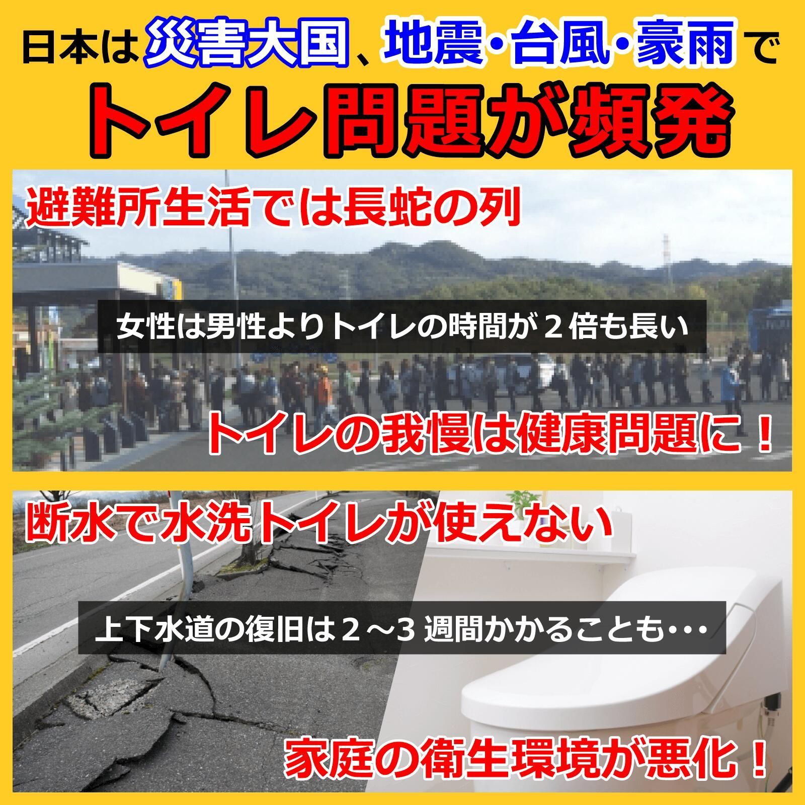 スツーレ® 簡易トイレ 折りたたみ ポータブルトイレ 携帯トイレ 防災トイレ 災害用 非常用 防災グッズ 耐荷重100kg 排便袋付き