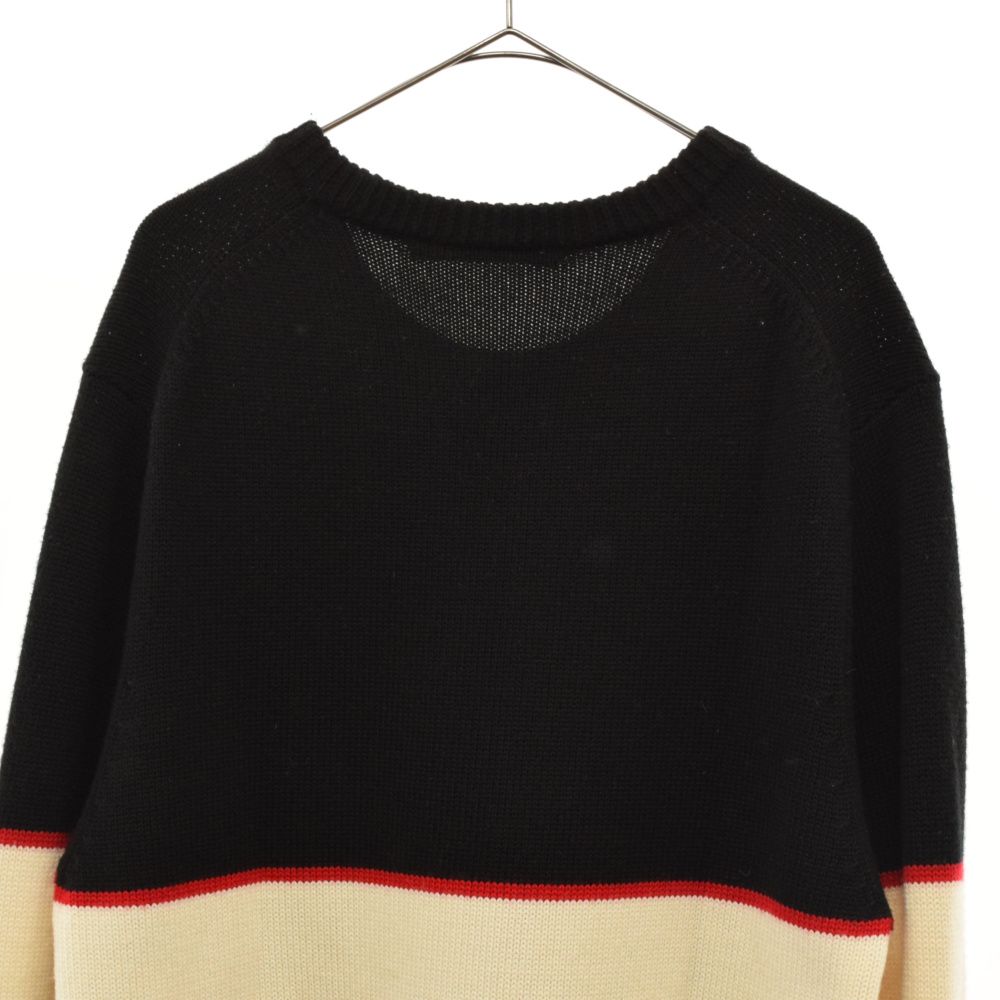 GIVENCHY (ジバンシィ) 20AW Logo-Intarsia Wool Sweater BM900G400M ロゴ インターシャ ウール  セーター ニット クルーネック ブラック