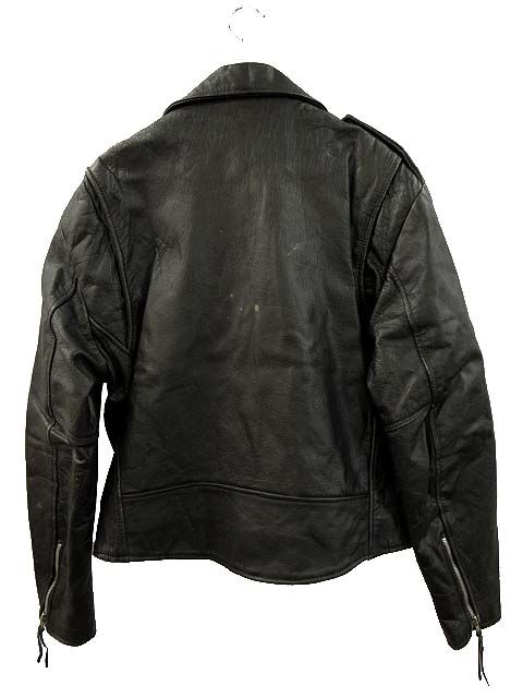 WILSONS ブラック レザーダブルライダースジャケット WILSONS ショート丈 ダブルライダース レザージャケット 黒 S