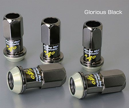 KYO-EI_Kics レーシングコンポジットR40 M12×P1.5ホイールナットセット グロリアスブラック RC-01K