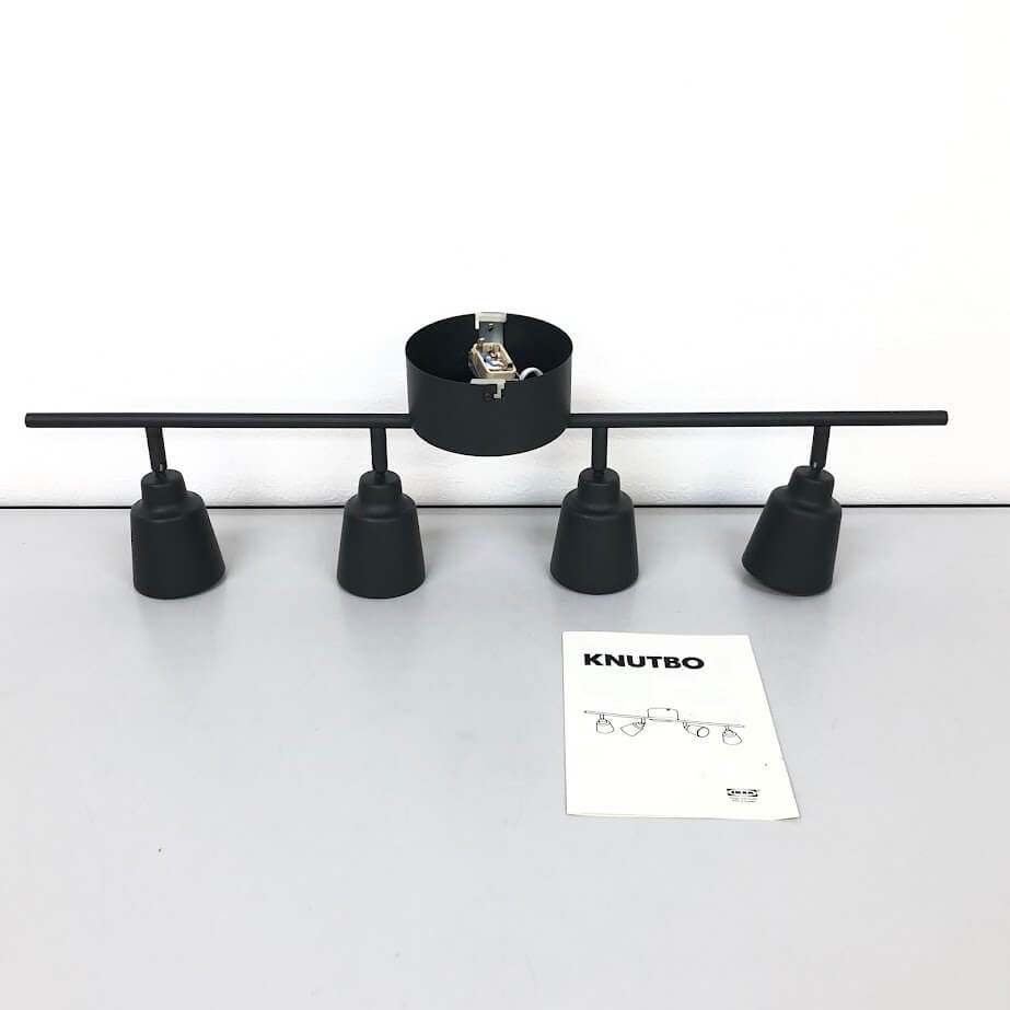 【リモコン付き】IKEA　KNUTBO シーリングスポットライト 4スポット 黒 リモコン付き】IKEA KNUTBO シーリングスポットライト 4スポット