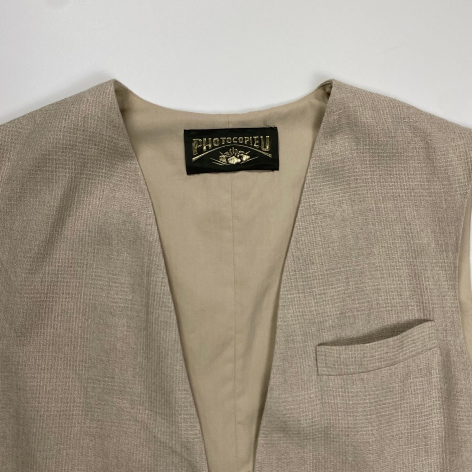  フォトコピュー ジレ ベスト ウール×リネン 参考定価 42 000 tax SIZE TU ベスト ジレ ベスト ジレ ビスチェ